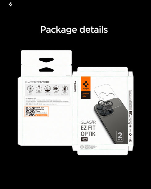 Spigen iPhone 17 Pro Max / 17 Pro Lens Protector – Optik Pro EZ Fit